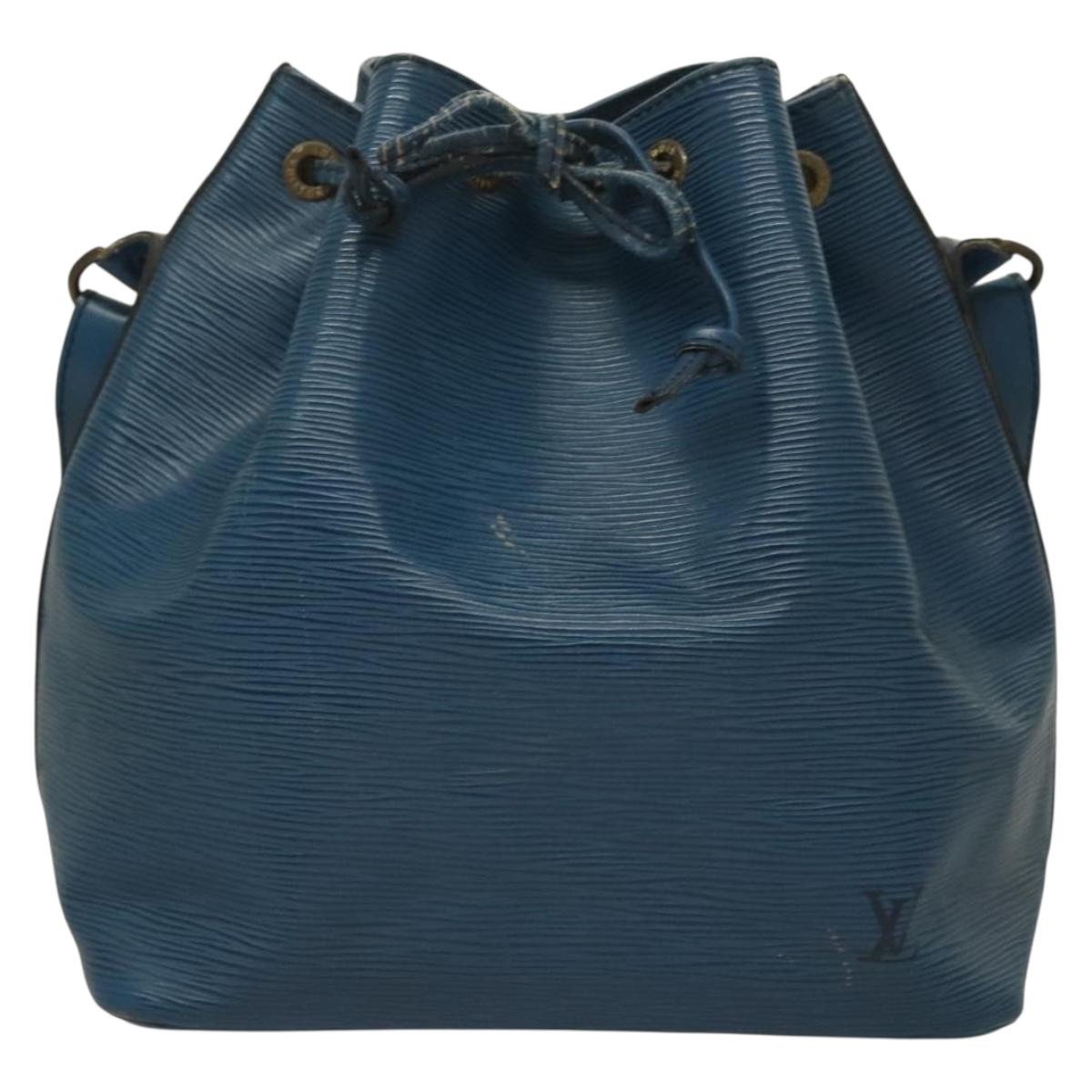 LOUIS VUITTON Epi Petit Noe Shoulder Bag Blue M44105 LV Auth 132176