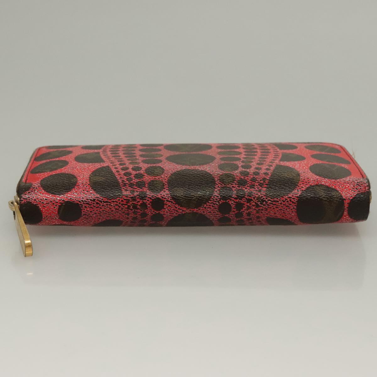 LOUIS VUITTON Monogram Yayoi Kusama Zippy Wallet Red M60450 LV Auth 132196
