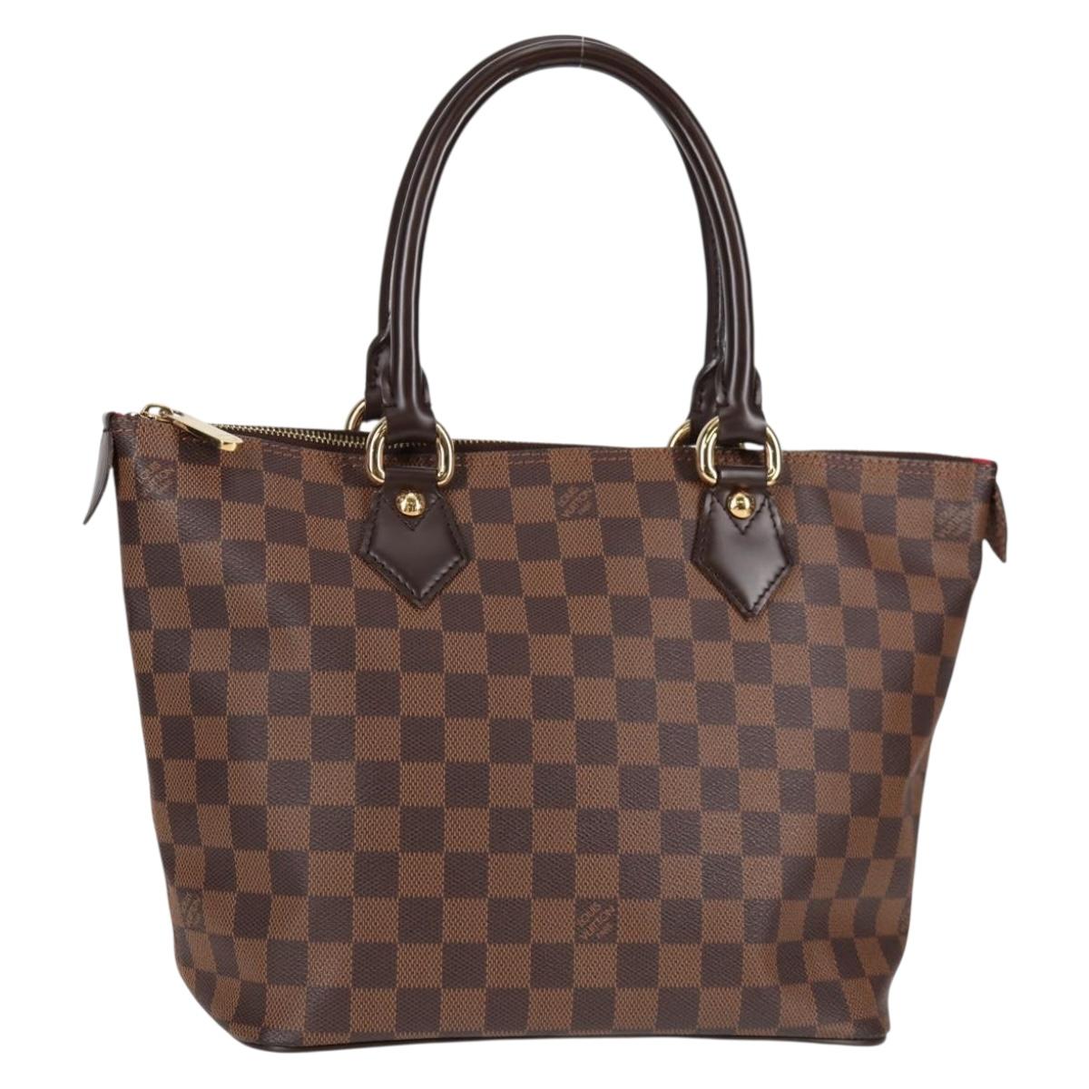 LOUIS VUITTON Damier Ebene Saleya PM Tote Bag N51183 LV Auth 132219V