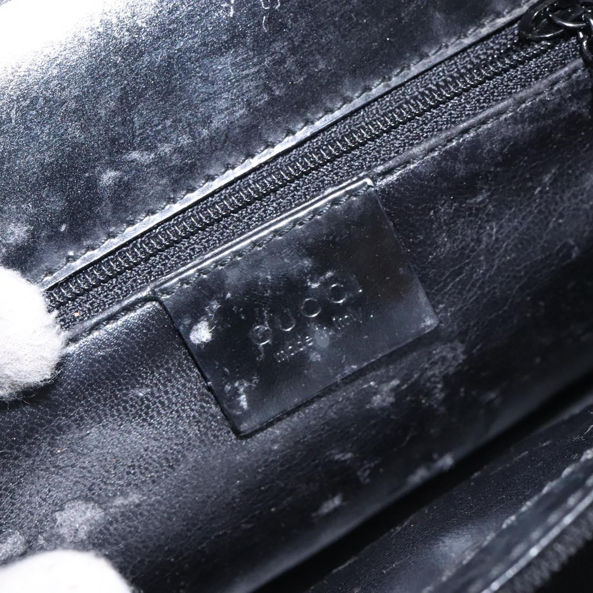 GUCCI Shoulder Bag Nylon Black Auth 132240