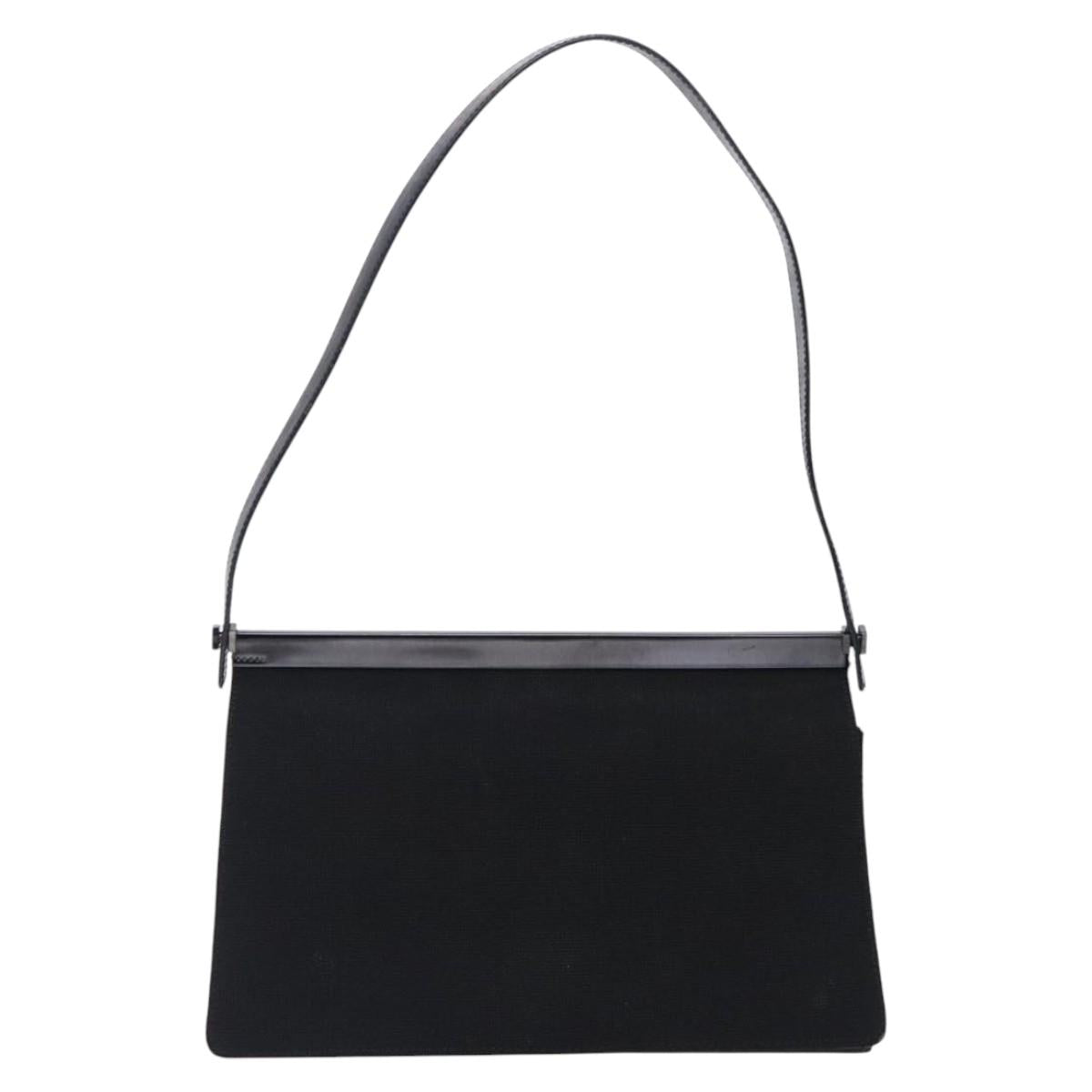 GUCCI Shoulder Bag Nylon Black Auth 132240