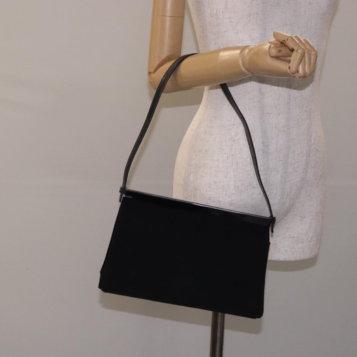 GUCCI Shoulder Bag Nylon Black Auth 132240