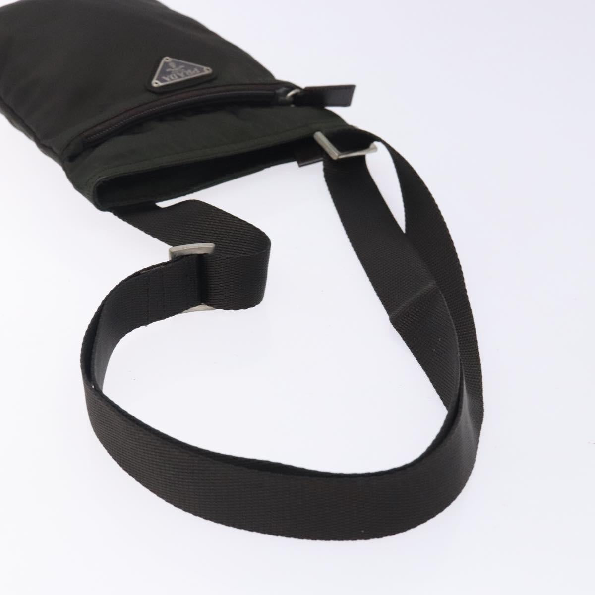 PRADA Shoulder Bag Nylon Khaki Auth 132244