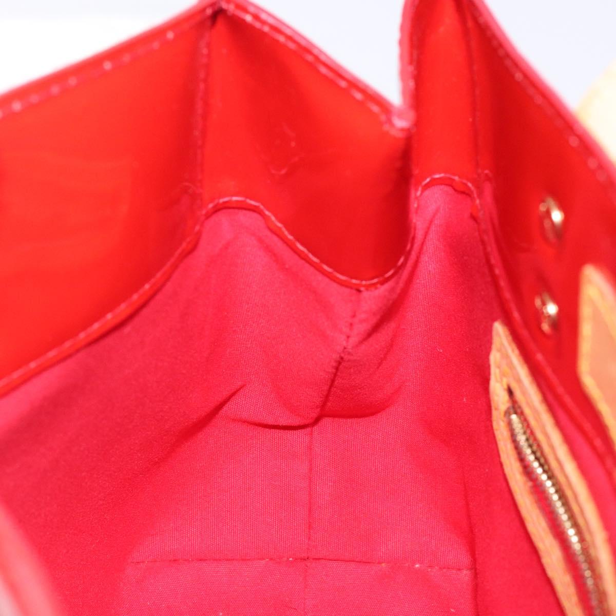 LOUIS VUITTON Monogram Vernis Reade PM Hand Bag Red Rouge M91088 LV Auth 132250