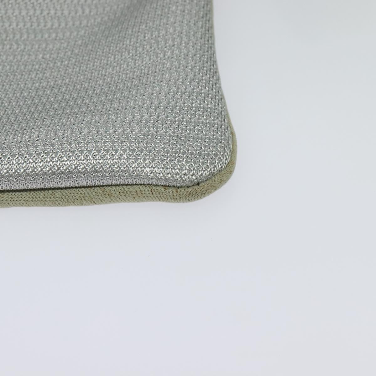 PRADA Sports Shoulder Bag Cotton Silver Auth 132275