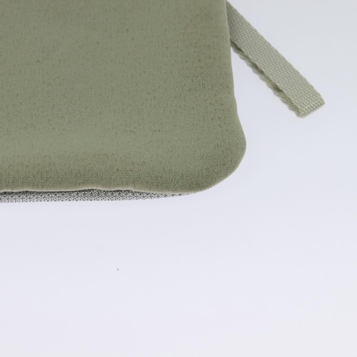 PRADA Sports Shoulder Bag Cotton Silver Auth 132275