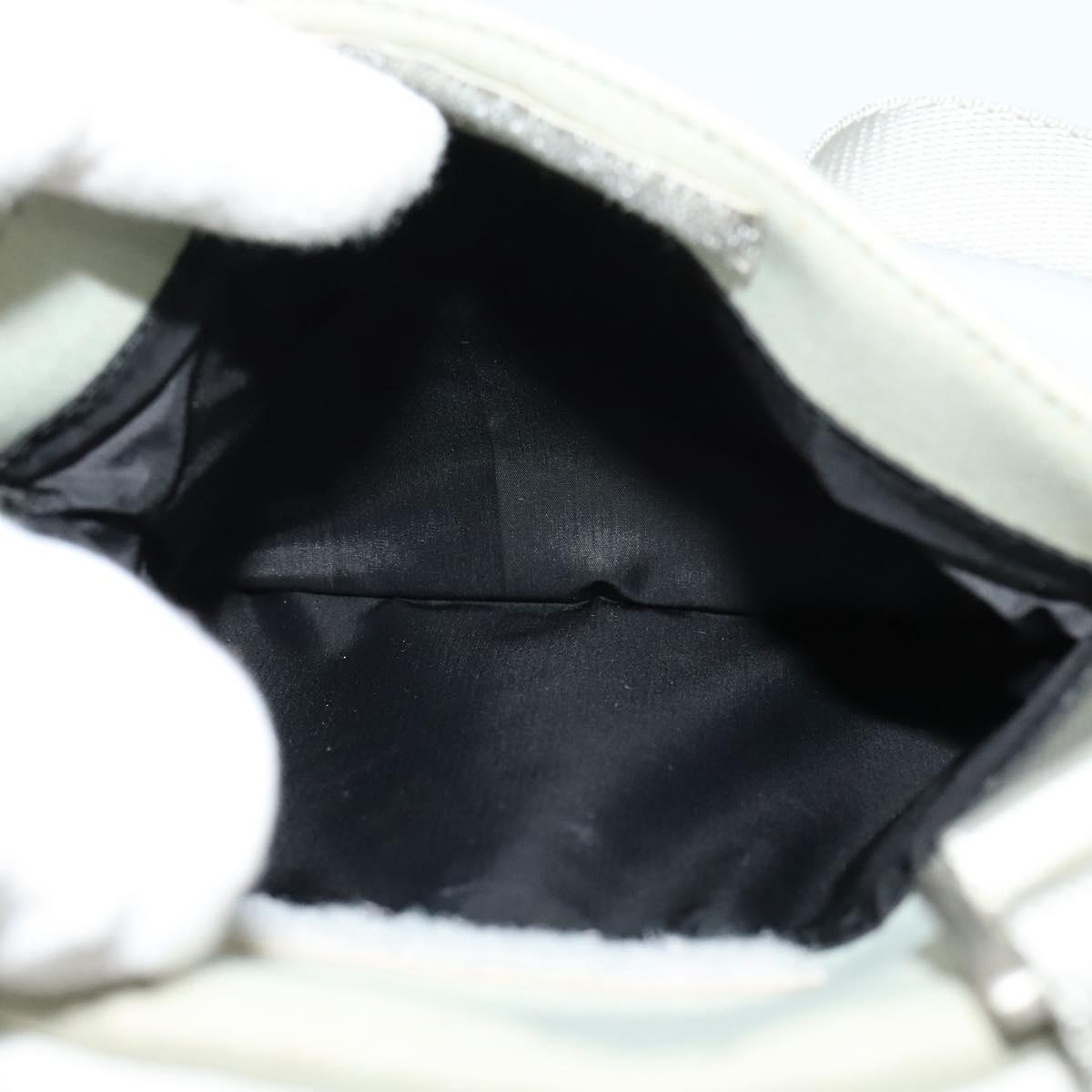 PRADA Sports Shoulder Bag Cotton Silver Auth 132275