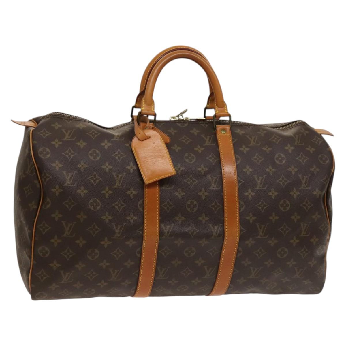 LOUIS VUITTON Monogram Keepall 50 Boston Bag M41426 LV Auth 132281