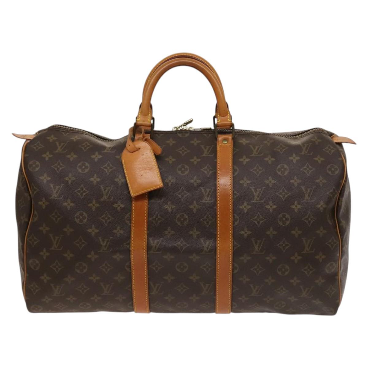 LOUIS VUITTON Monogram Keepall 50 Boston Bag M41426 LV Auth 132281