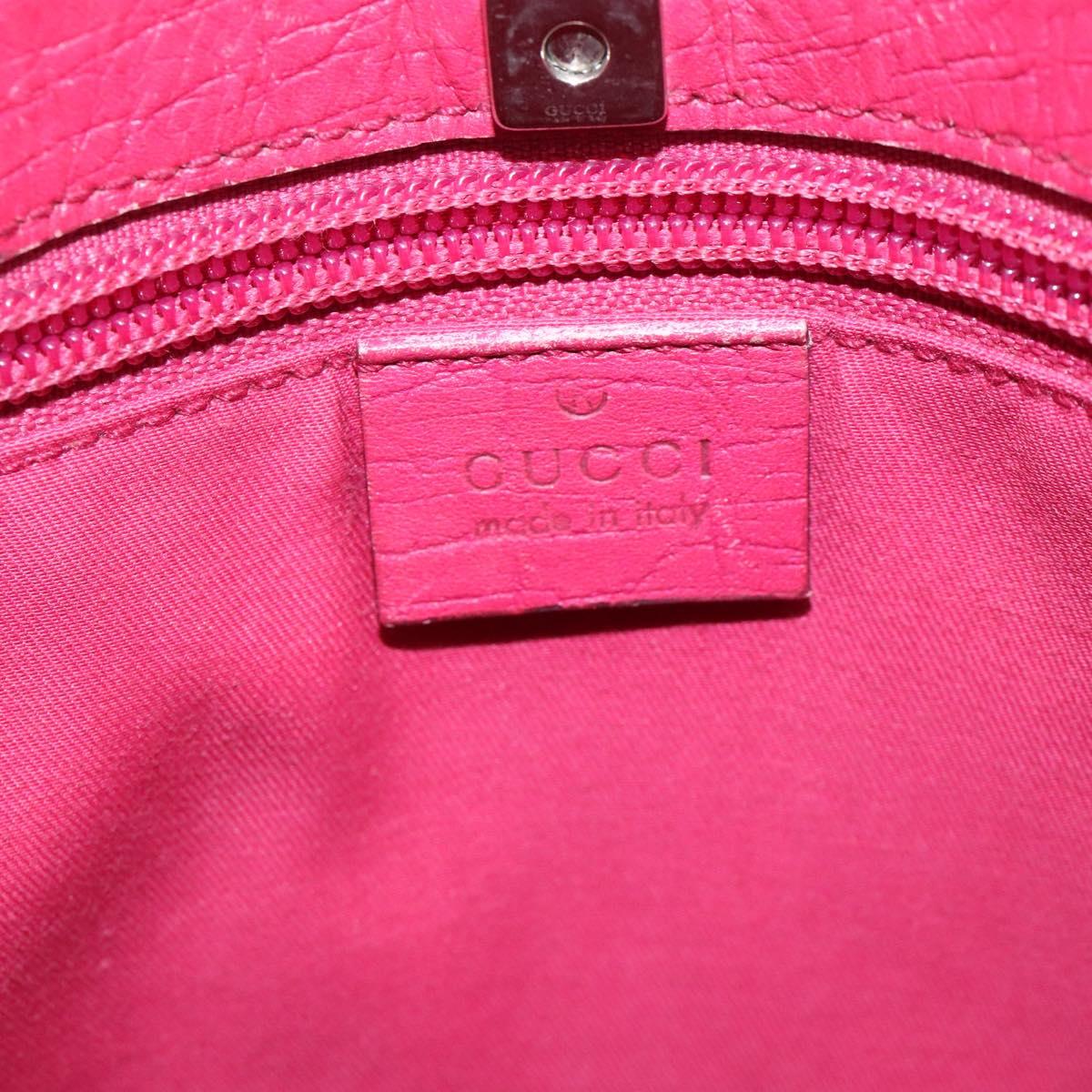 GUCCI GG Supreme Hand Bag PVC Beige Silver 117551 Auth 132297