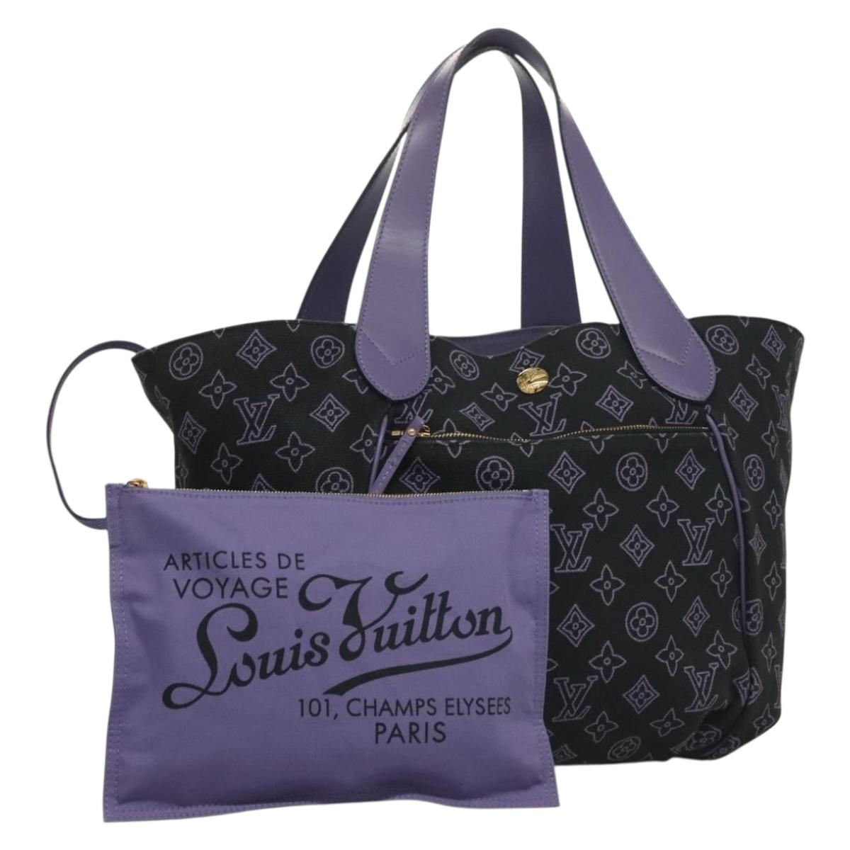 LOUIS VUITTON Beach line Cabas Ipanema PM Bag Canvas Purple M95983 Auth 132301