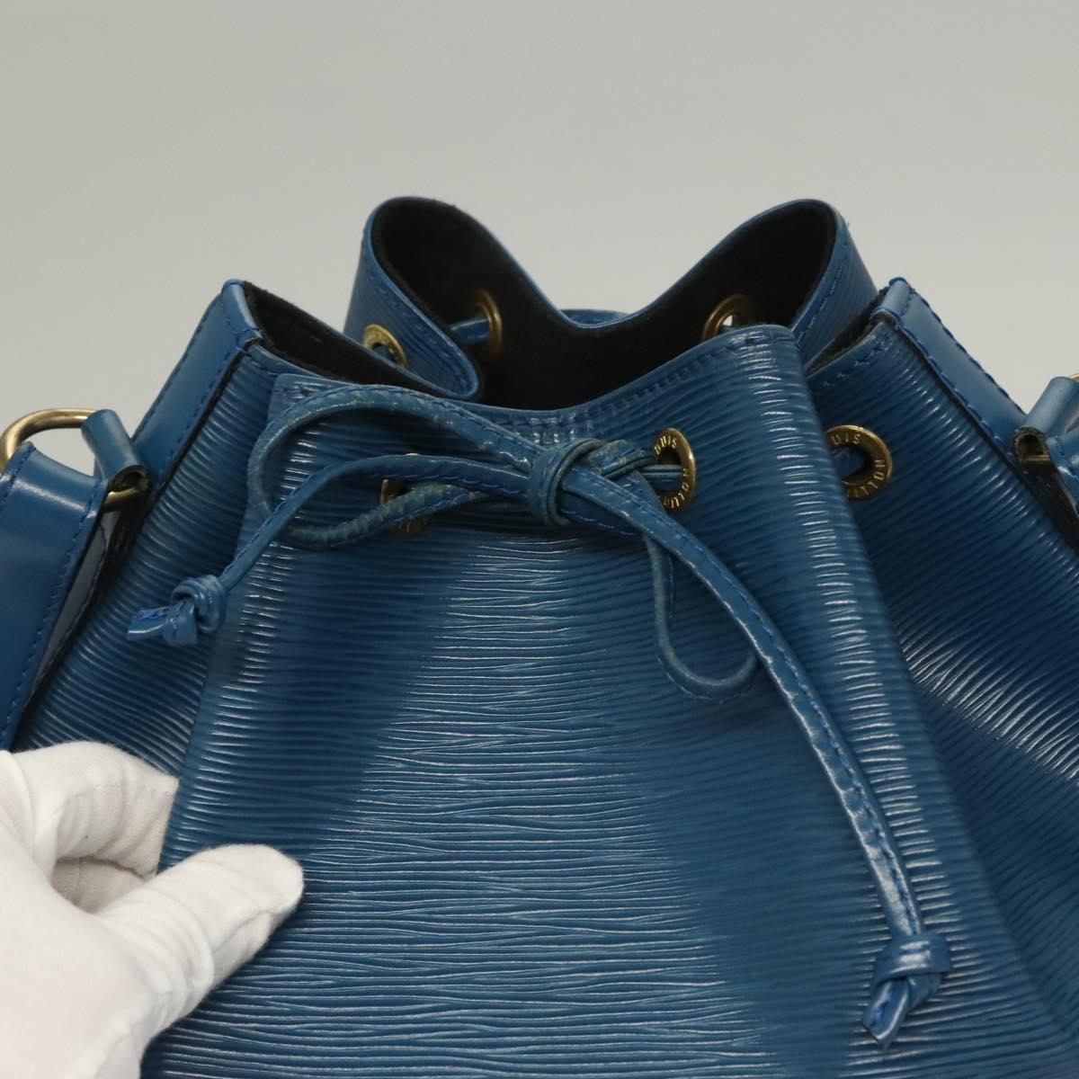 LOUIS VUITTON Epi Petit Noe Shoulder Bag Blue M44105 LV Auth 132303