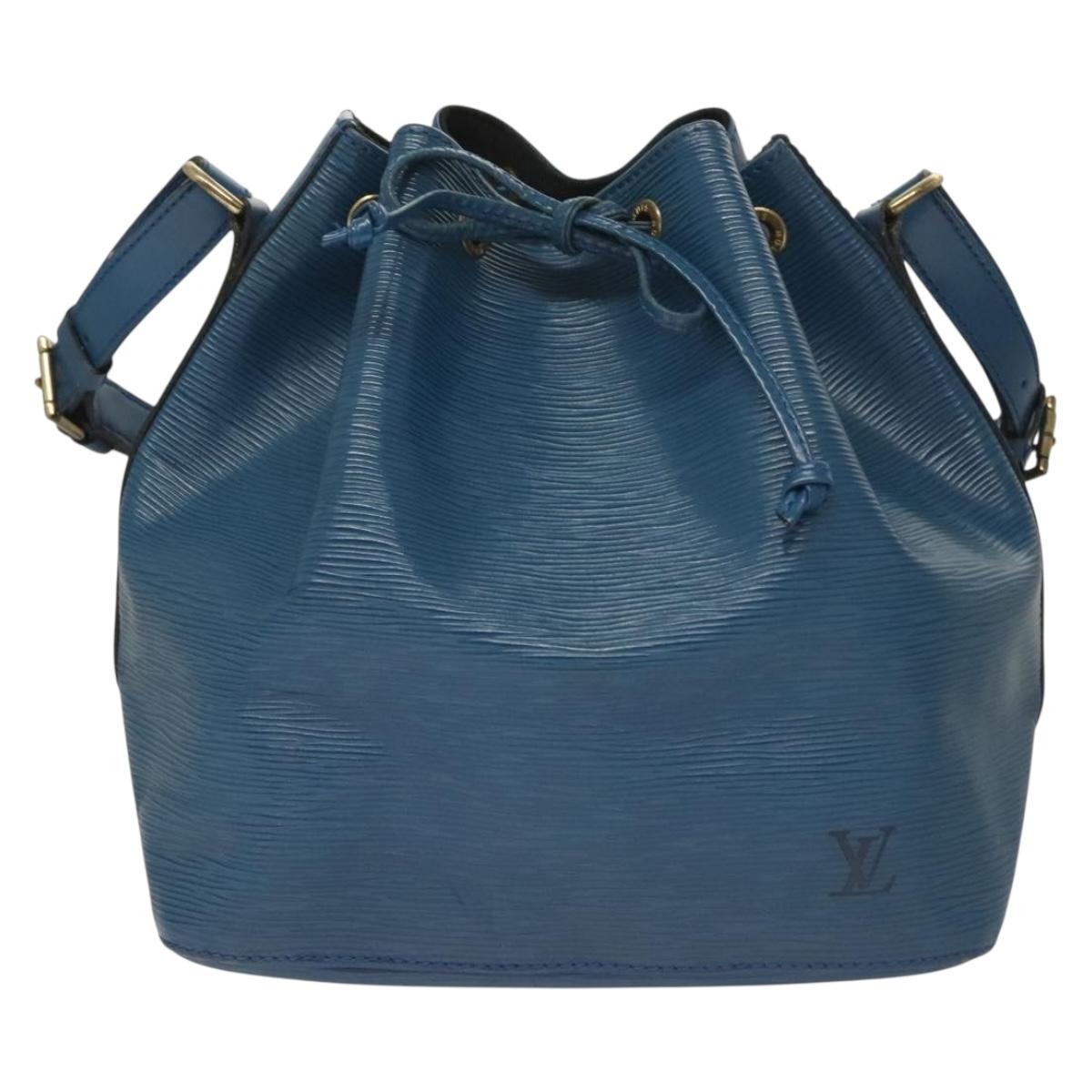 LOUIS VUITTON Epi Petit Noe Shoulder Bag Blue M44105 LV Auth 132303