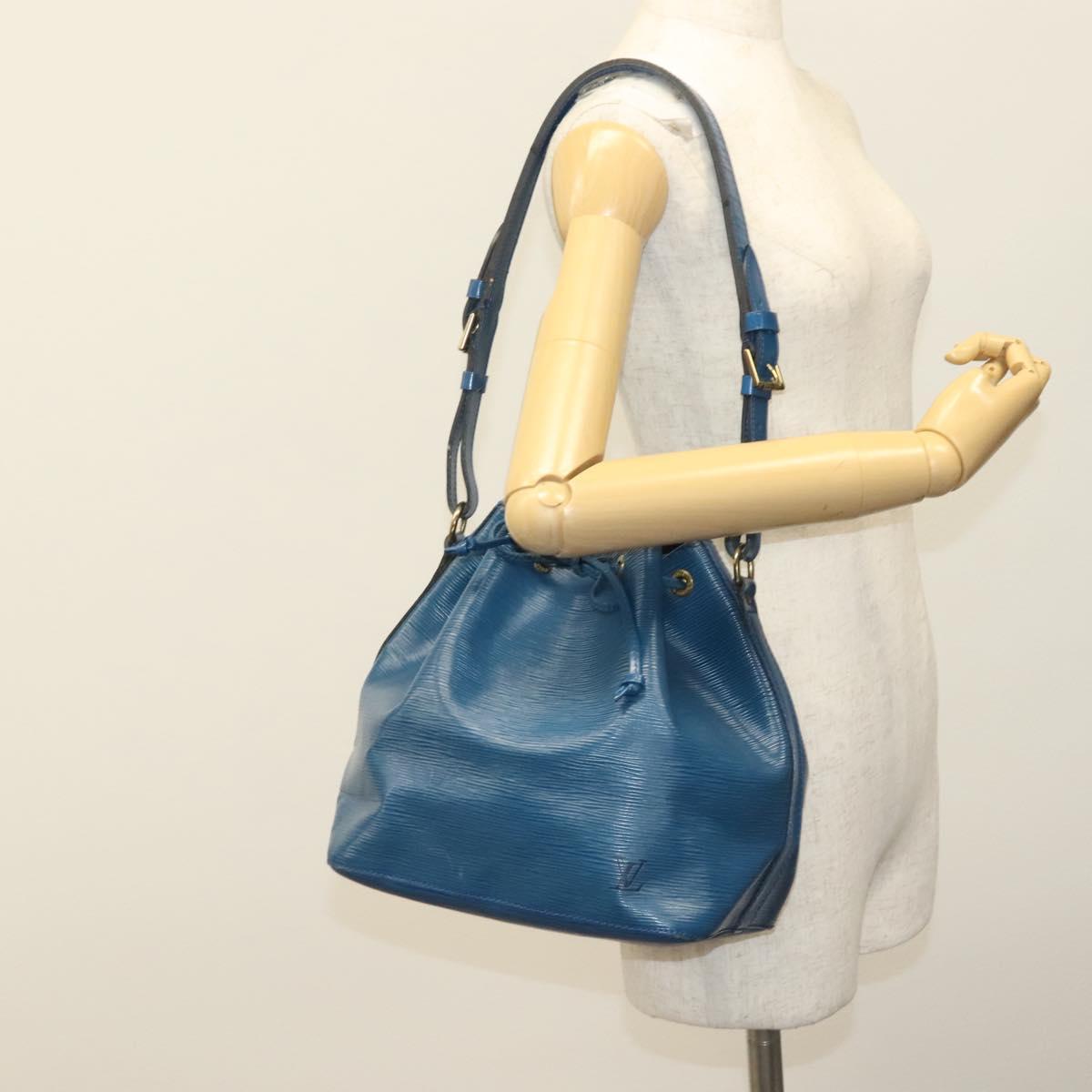 LOUIS VUITTON Epi Petit Noe Shoulder Bag Blue M44105 LV Auth 132303