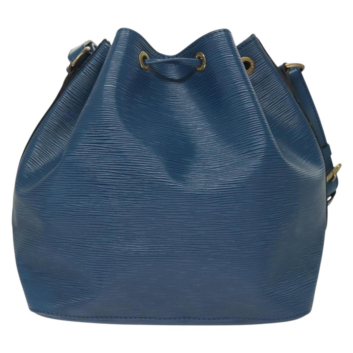 LOUIS VUITTON Epi Petit Noe Shoulder Bag Blue M44105 LV Auth 132303