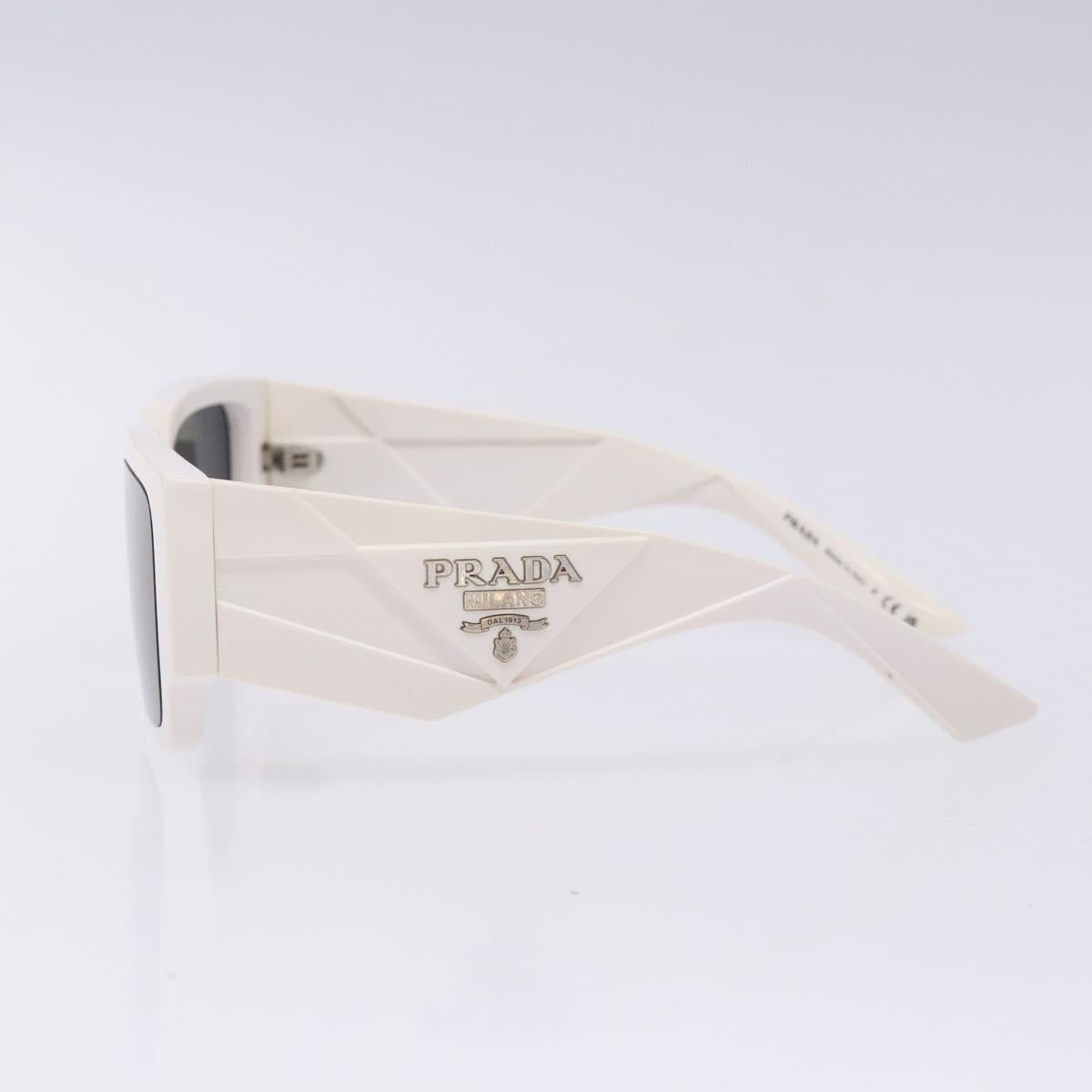 PRADA Sunglasses plastic White Auth 132348