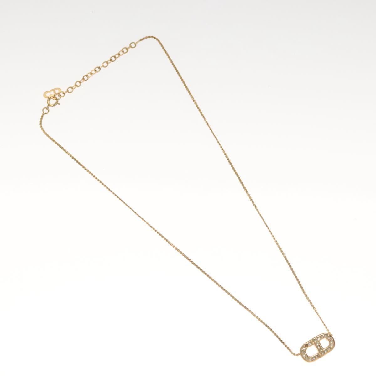 Christian Dior Necklace metal Gold Auth 132360
