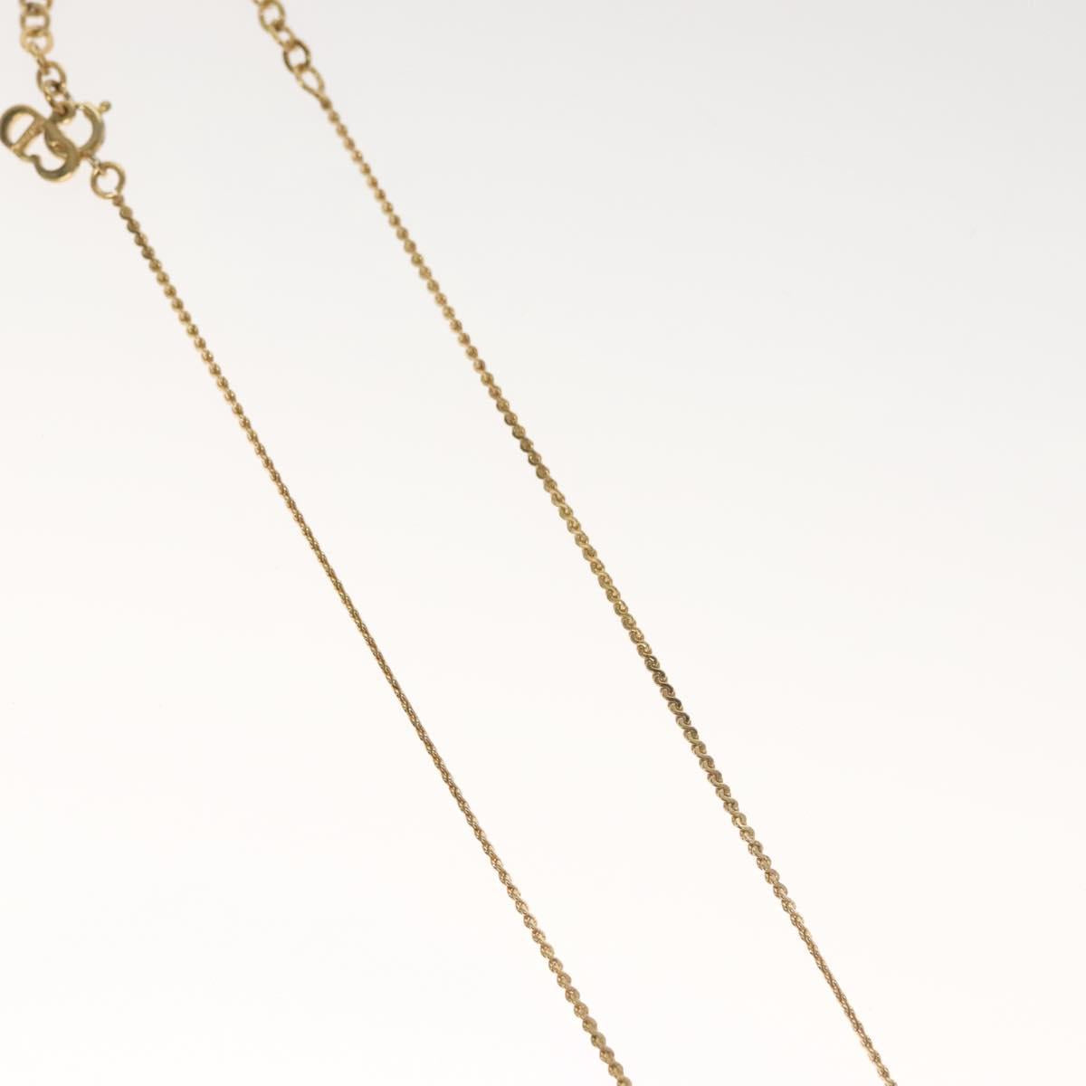 Christian Dior Necklace metal Gold Auth 132360
