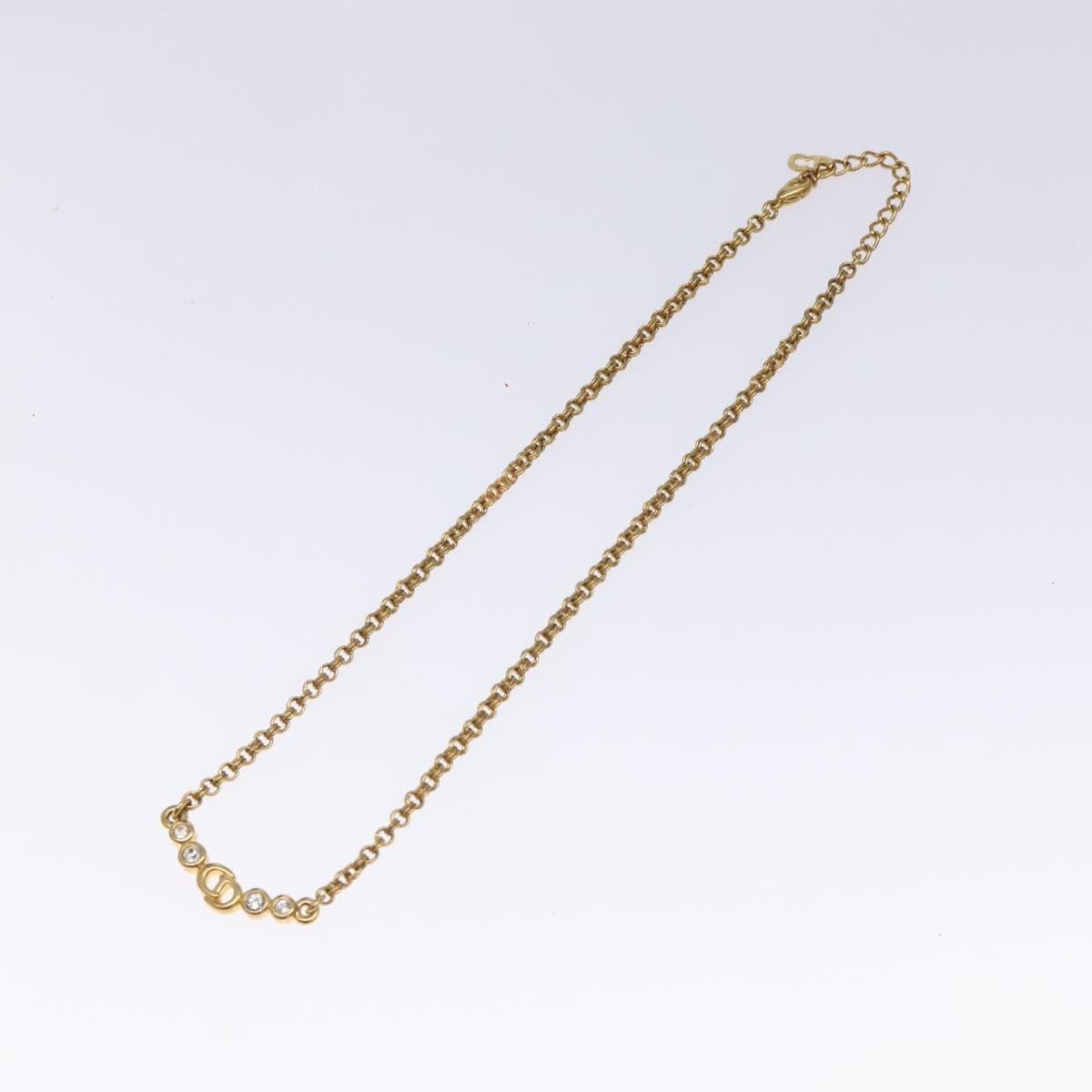 Christian Dior Necklace metal Gold Auth 132364