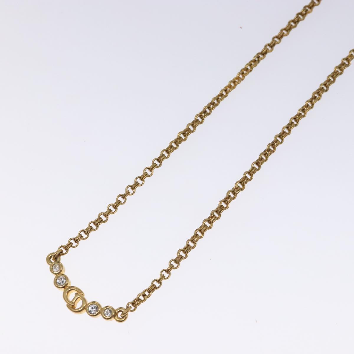 Christian Dior Necklace metal Gold Auth 132364