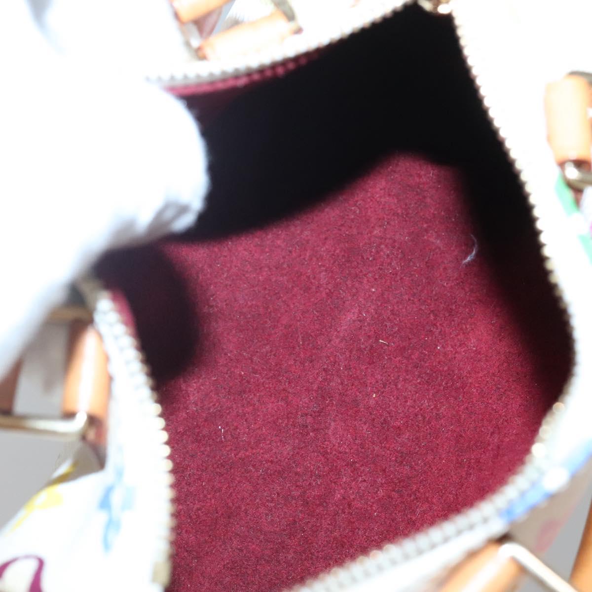 LOUIS VUITTON Monogram Multicolor Mini Speedy Bag White M92645 LV Auth 132394