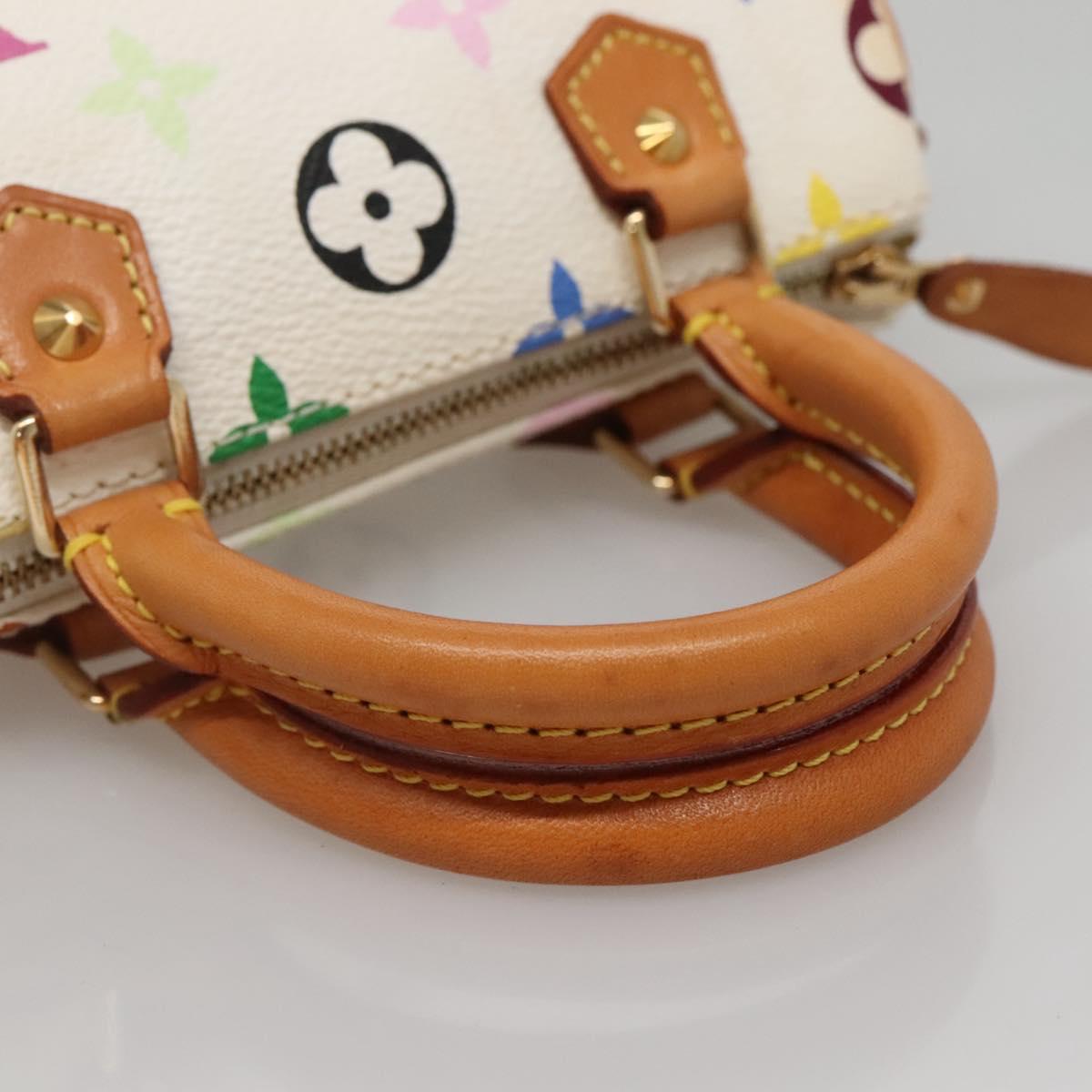 LOUIS VUITTON Monogram Multicolor Mini Speedy Bag White M92645 LV Auth 132394