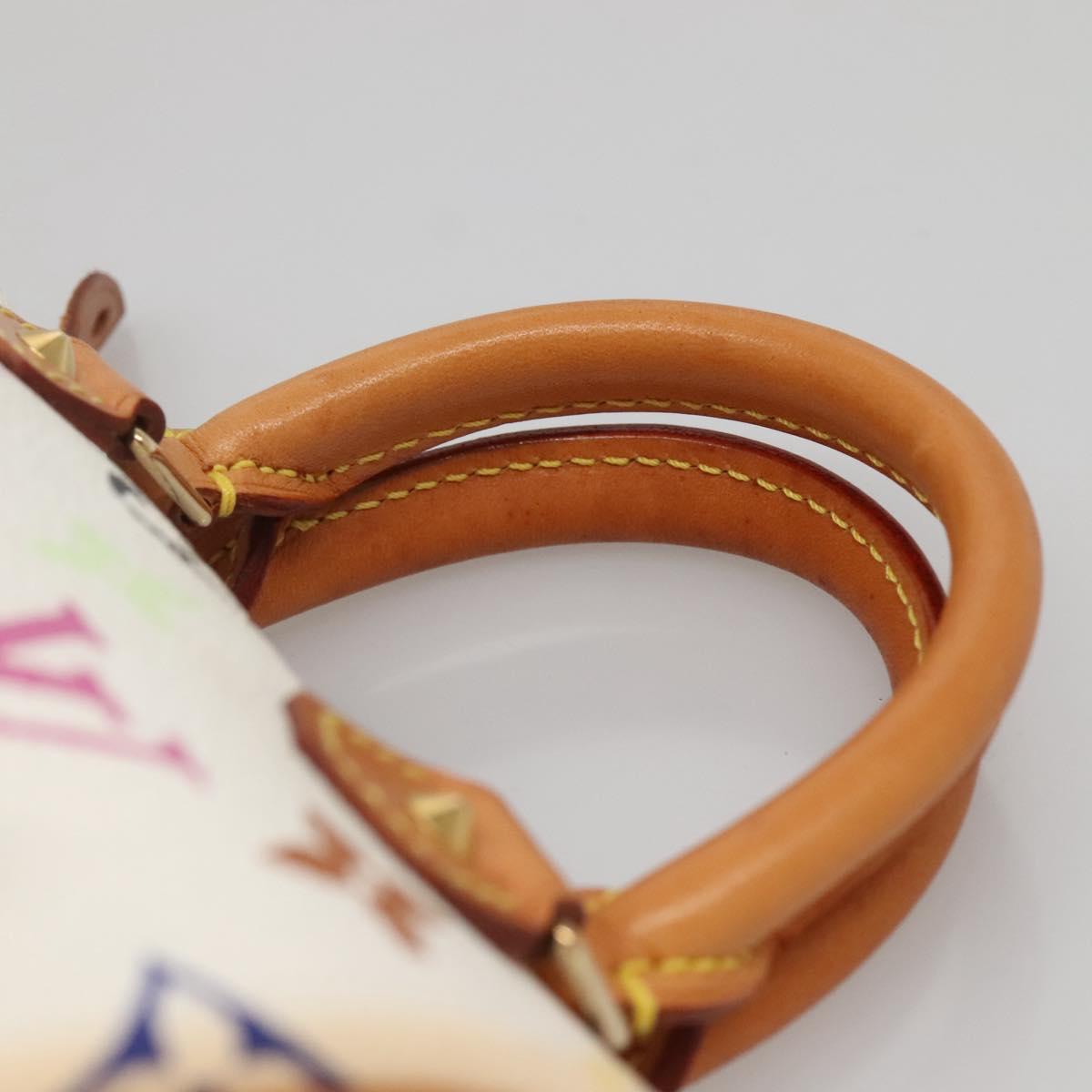 LOUIS VUITTON Monogram Multicolor Mini Speedy Bag White M92645 LV Auth 132394