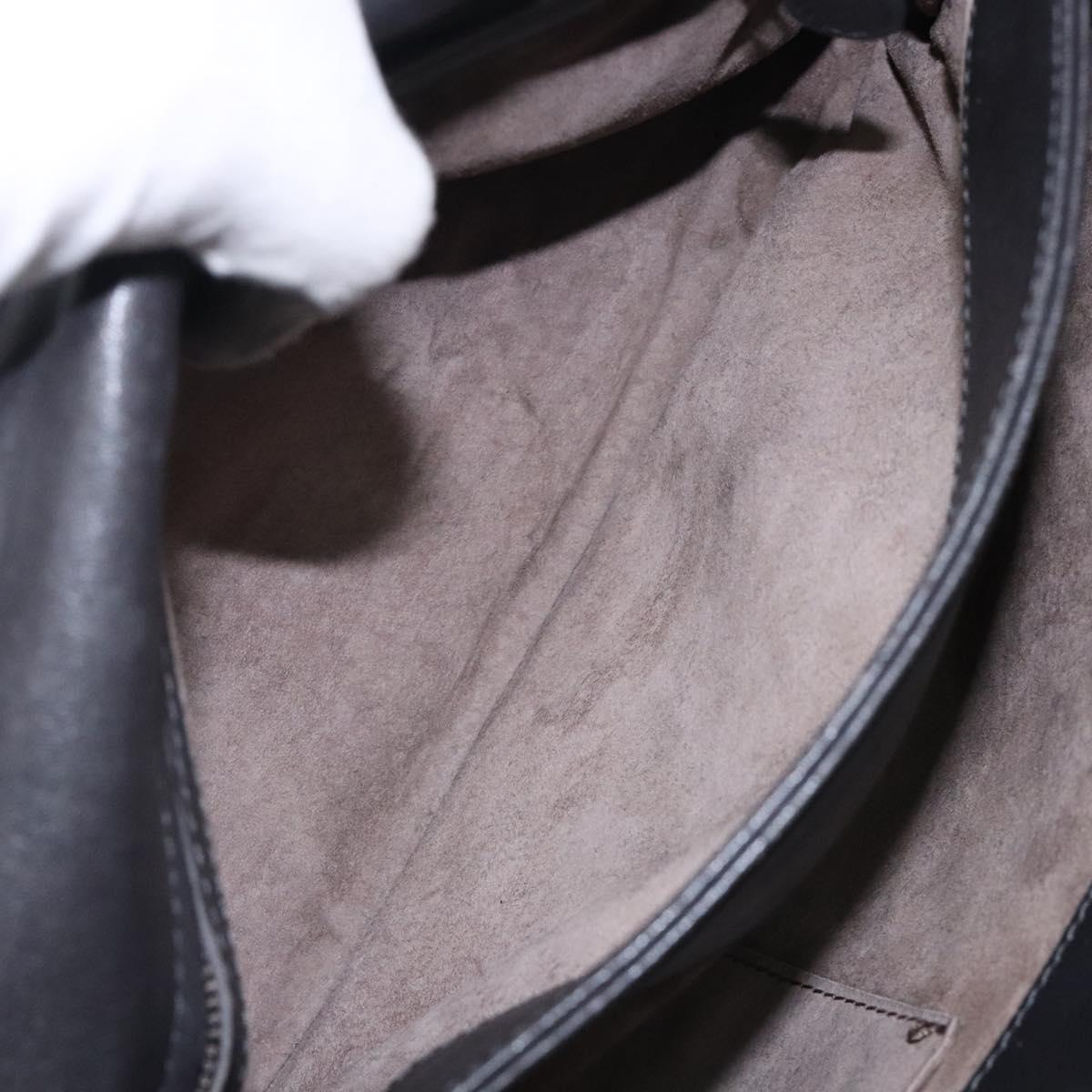 BOTTEGA VENETA INTRECCIATO Shoulder Bag Leather Black Auth 132398