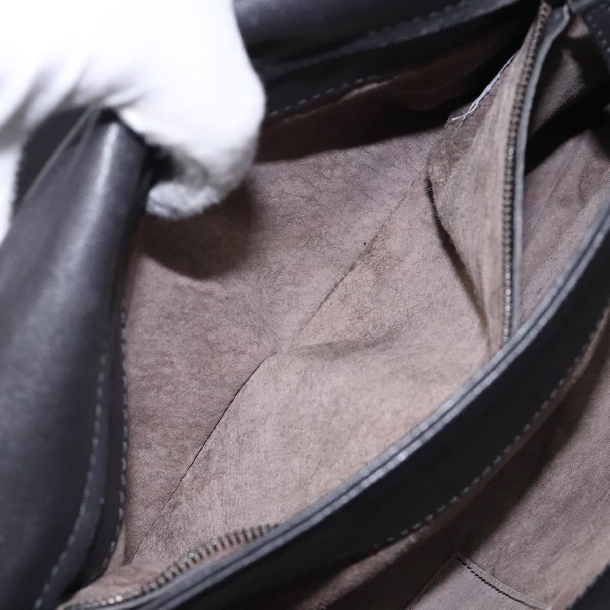 BOTTEGA VENETA INTRECCIATO Shoulder Bag Leather Black Auth 132398