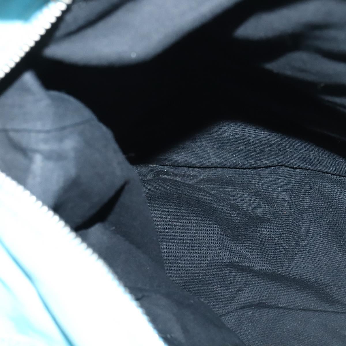 BALENCIAGA The Giant Brief Hand Bag Nylon Light Blue Silver Auth 132399