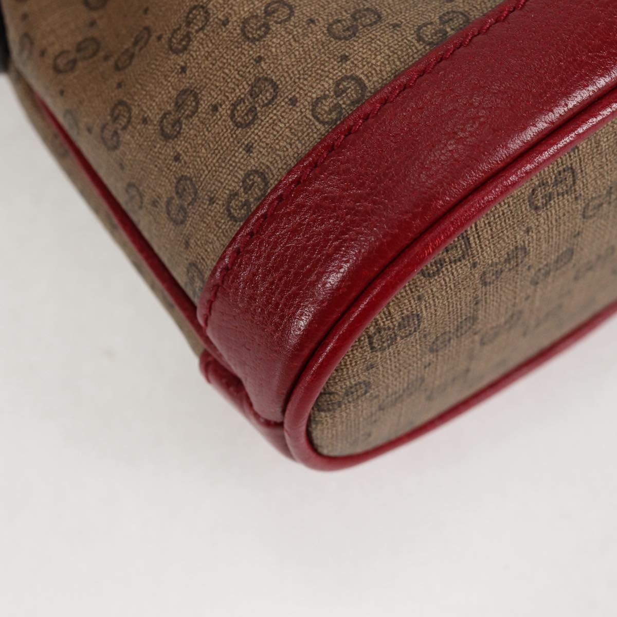 GUCCI Micro GG Supreme Doraemon Collaboration Bag PVC Beige Gold Auth 132450SAM