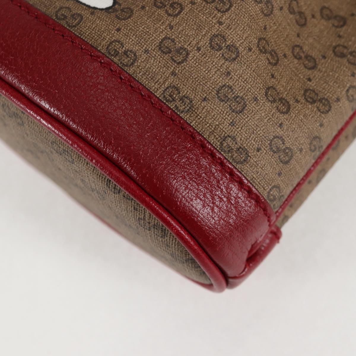 GUCCI Micro GG Supreme Doraemon Collaboration Bag PVC Beige Gold Auth 132450SAM
