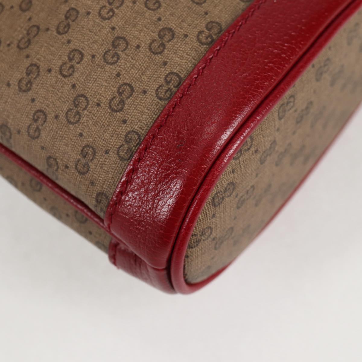 GUCCI Micro GG Supreme Doraemon Collaboration Bag PVC Beige Gold Auth 132450SAM