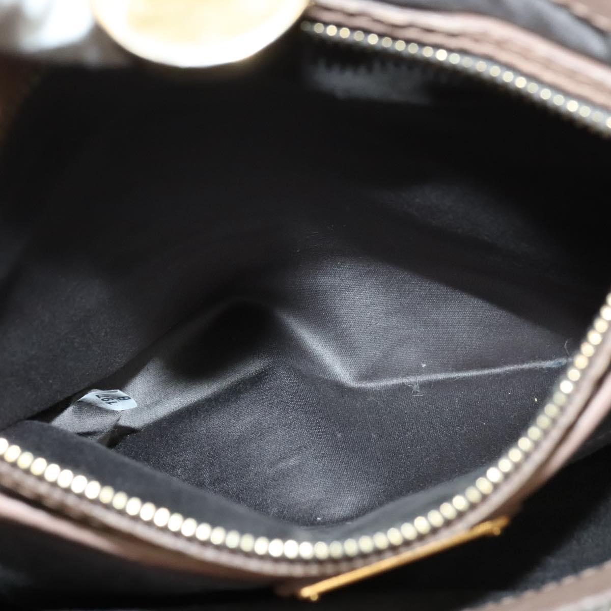 Miu Miu Matelasse Hand Bag Leather 2way Beige Gold Auth 132451