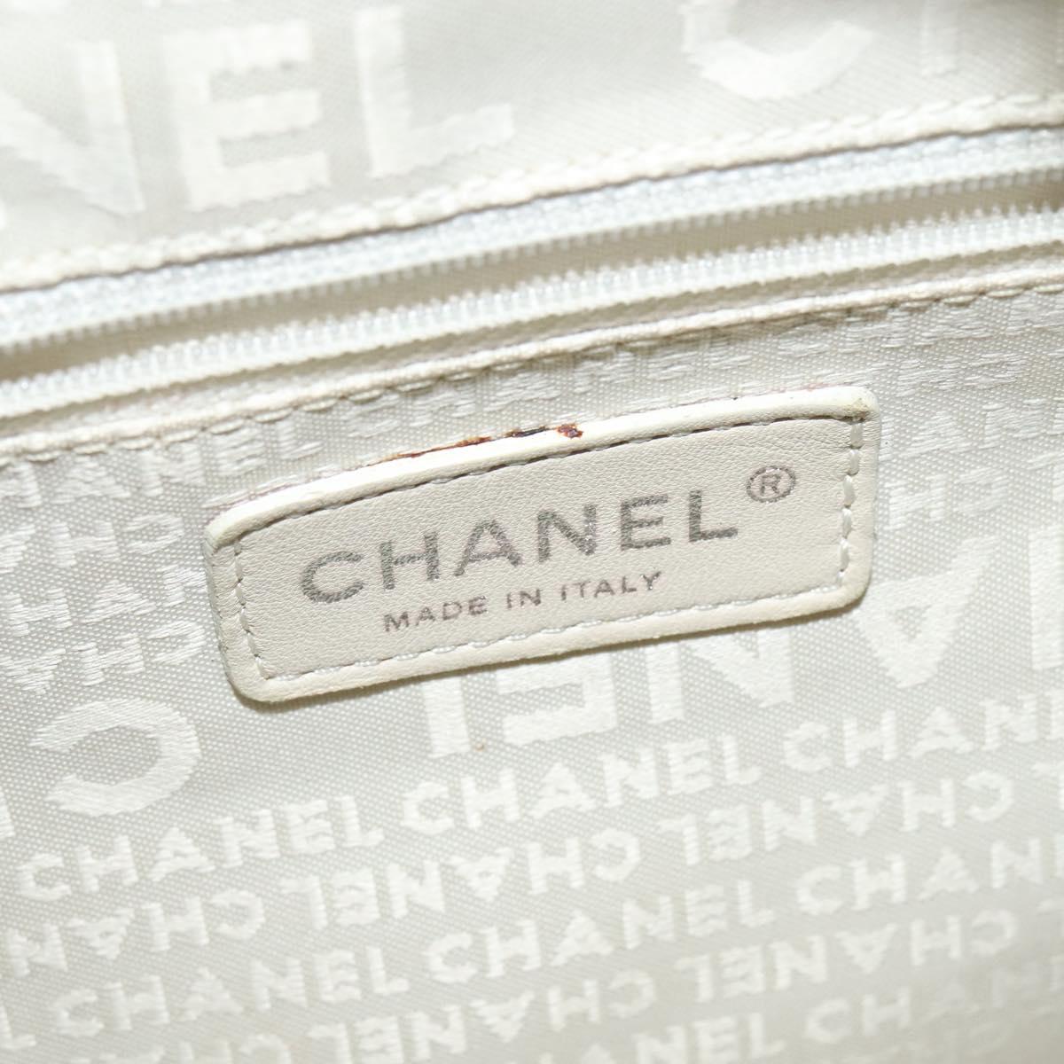 CHANEL Hand Bag Tweed Black Silver CC Auth 132459