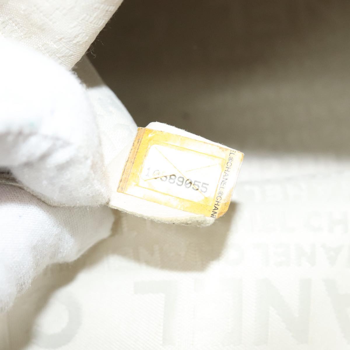 CHANEL Hand Bag Tweed Black Silver CC Auth 132459