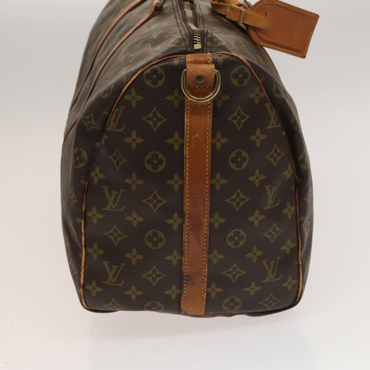 LOUIS VUITTON Monogram Keepall Bandouliere 50 Boston Bag M41416 LV Auth 132469