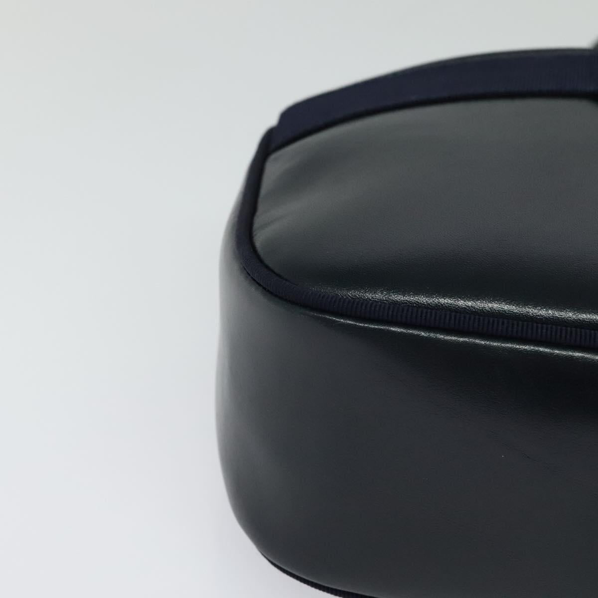 Salvatore Ferragamo Vala Shoulder Bag Leather Navy Gold Auth 132480