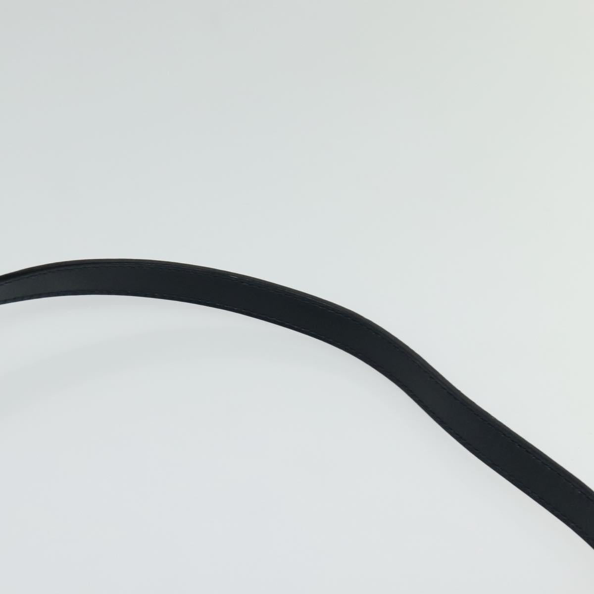 Salvatore Ferragamo Vala Shoulder Bag Leather Navy Gold Auth 132480