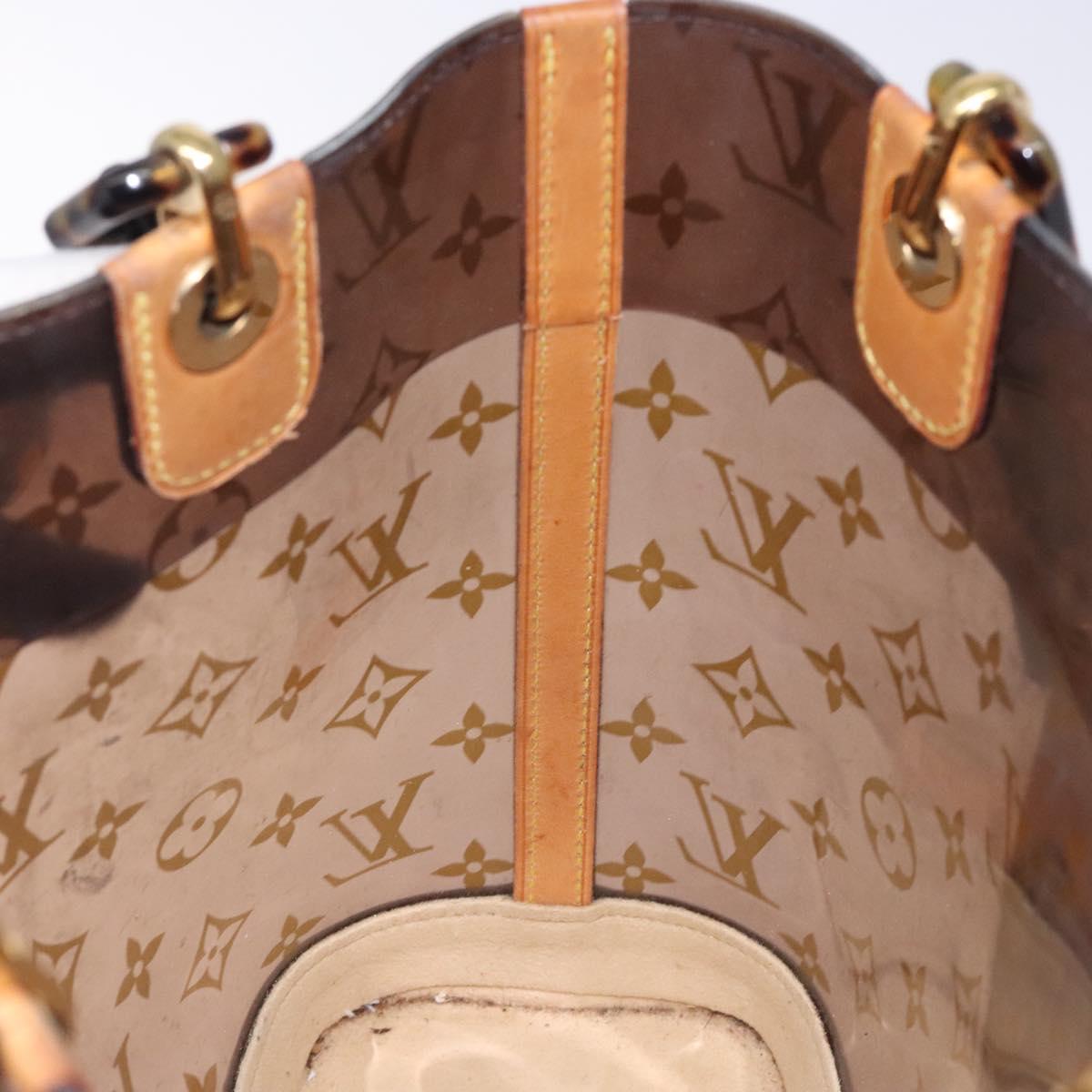 LOUIS VUITTON Monogram Vinyl Cava Amble PM Tote Bag Brown M92502 LV Auth 132488