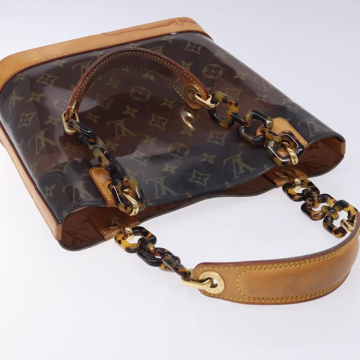 LOUIS VUITTON Monogram Vinyl Cava Amble PM Tote Bag Brown M92502 LV Auth 132488