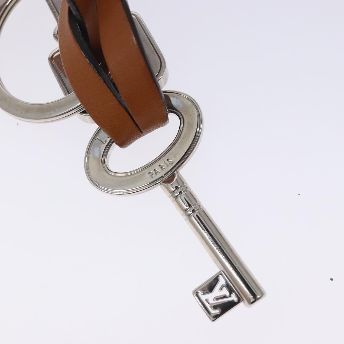 LOUIS VUITTON Travel Key Charm metal Silver M67365 LV Auth 132497