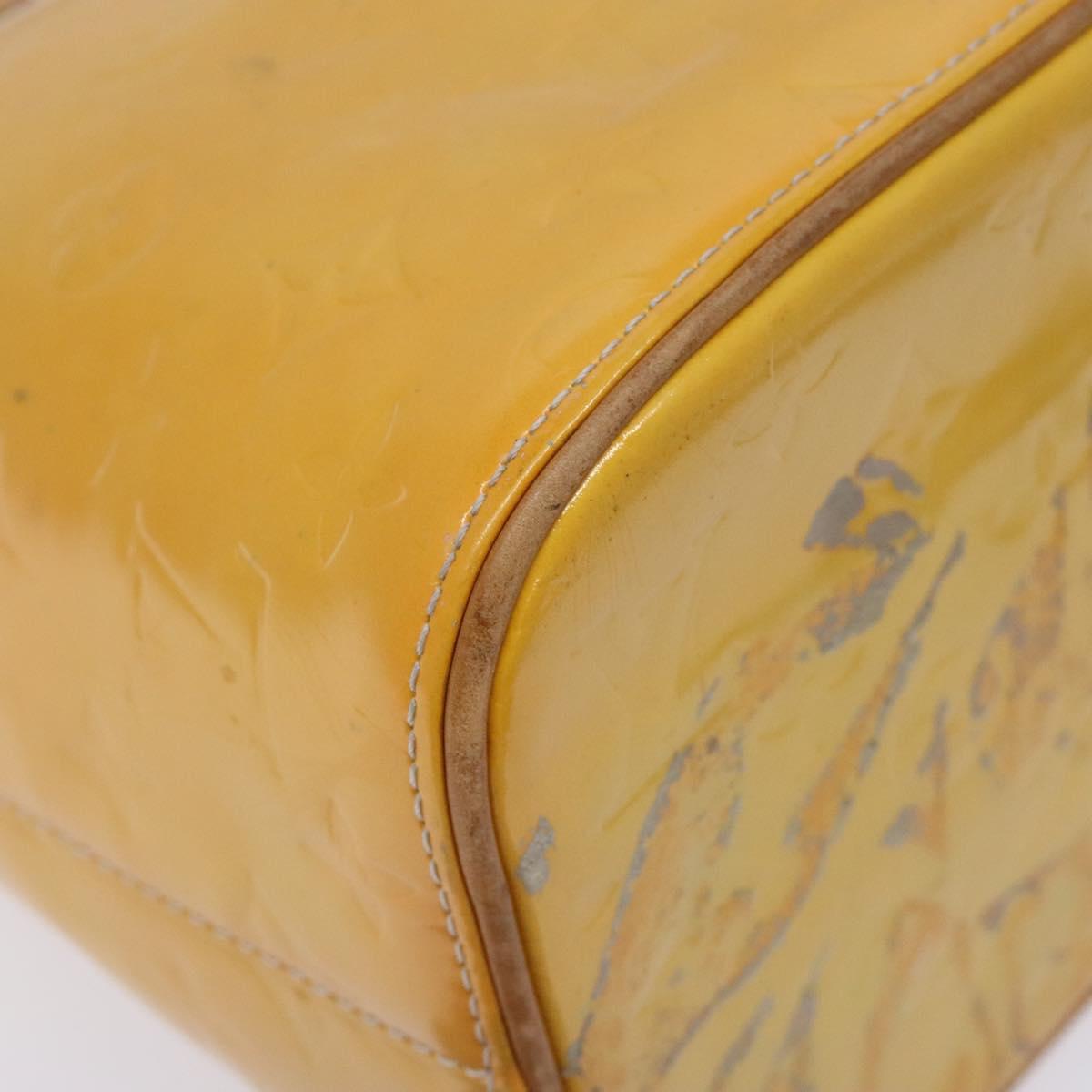 LOUIS VUITTON Monogram Vernis Houston Hand Bag Gris M91053 LV Auth 132526