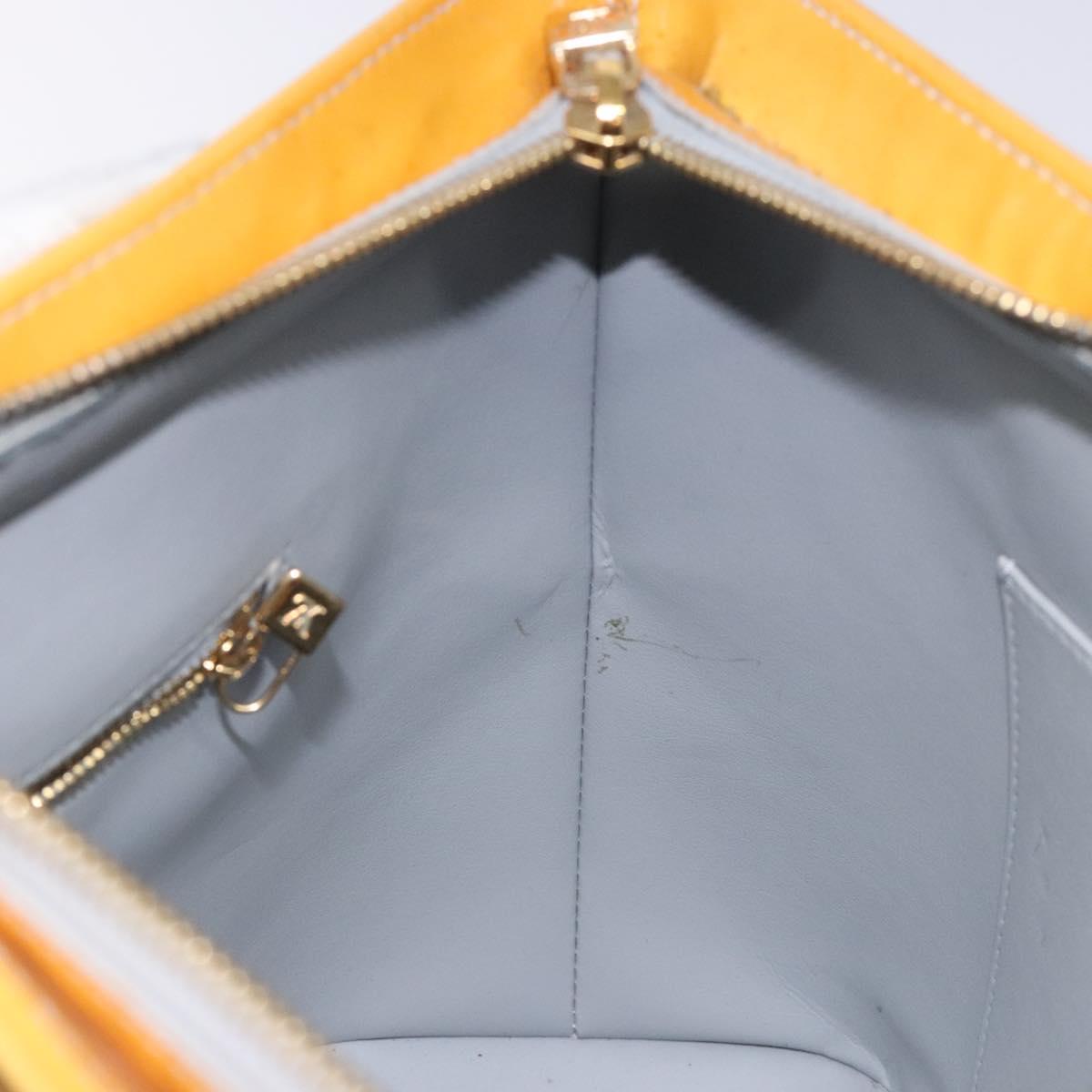 LOUIS VUITTON Monogram Vernis Houston Hand Bag Gris M91053 LV Auth 132526