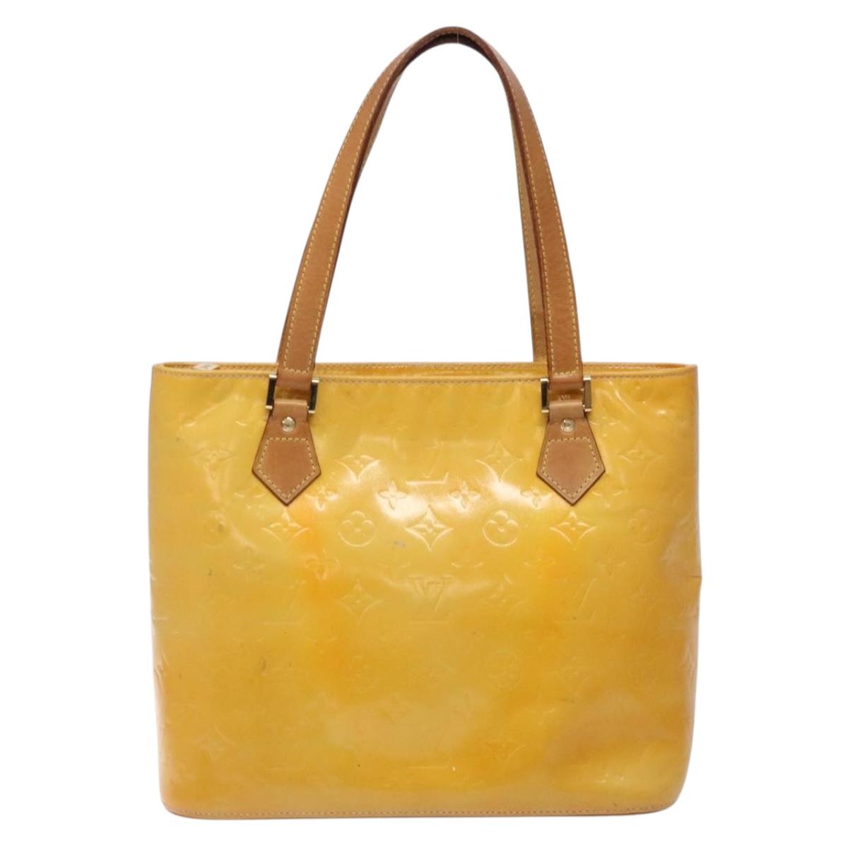 LOUIS VUITTON Monogram Vernis Houston Hand Bag Gris M91053 LV Auth 132526