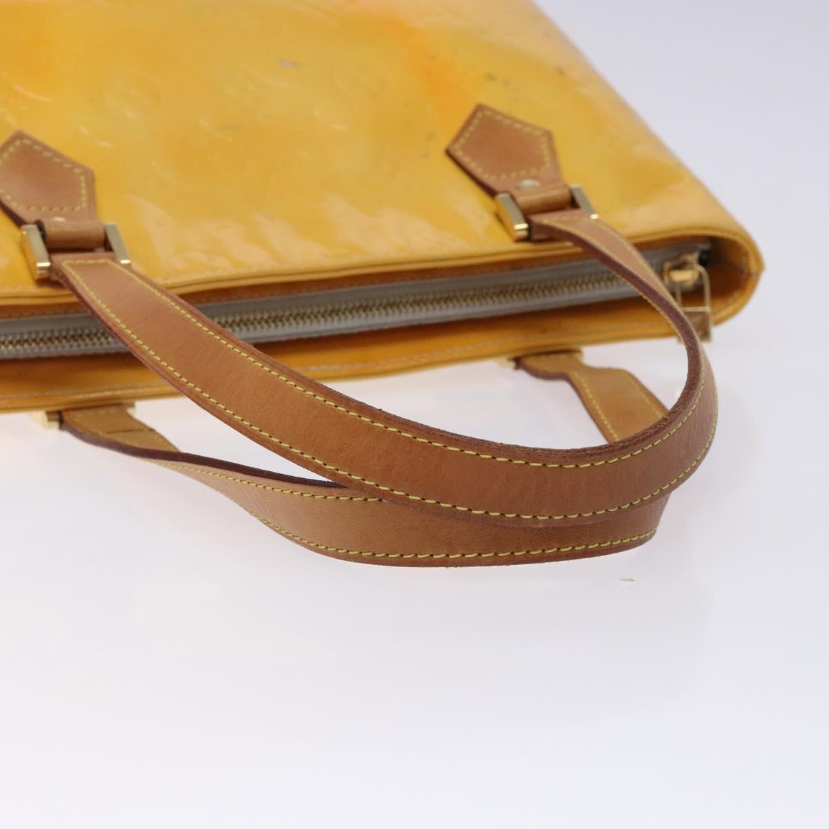 LOUIS VUITTON Monogram Vernis Houston Hand Bag Gris M91053 LV Auth 132526