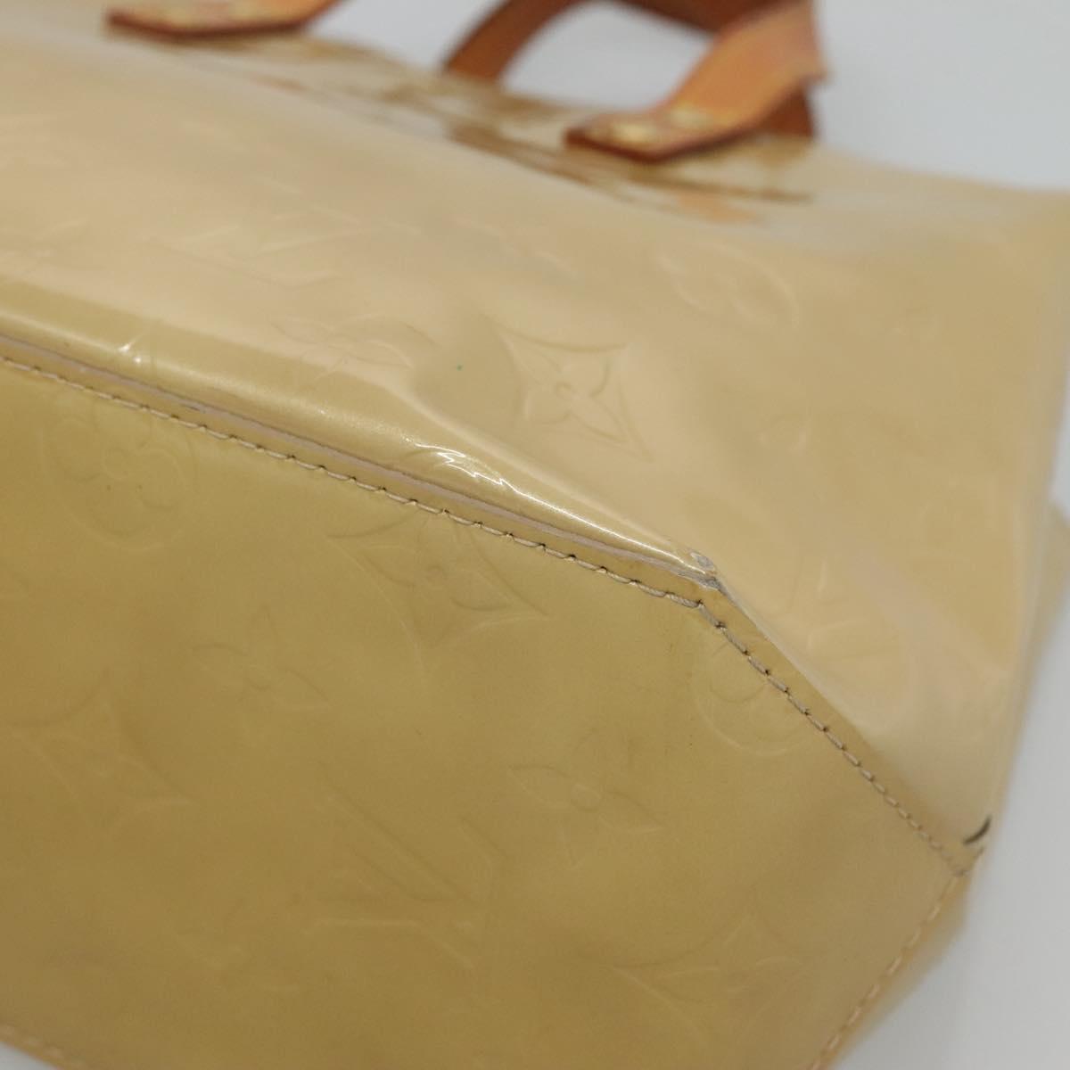 LOUIS VUITTON Monogram Vernis Reade PM Hand Bag Beige M91334 LV Auth 132527