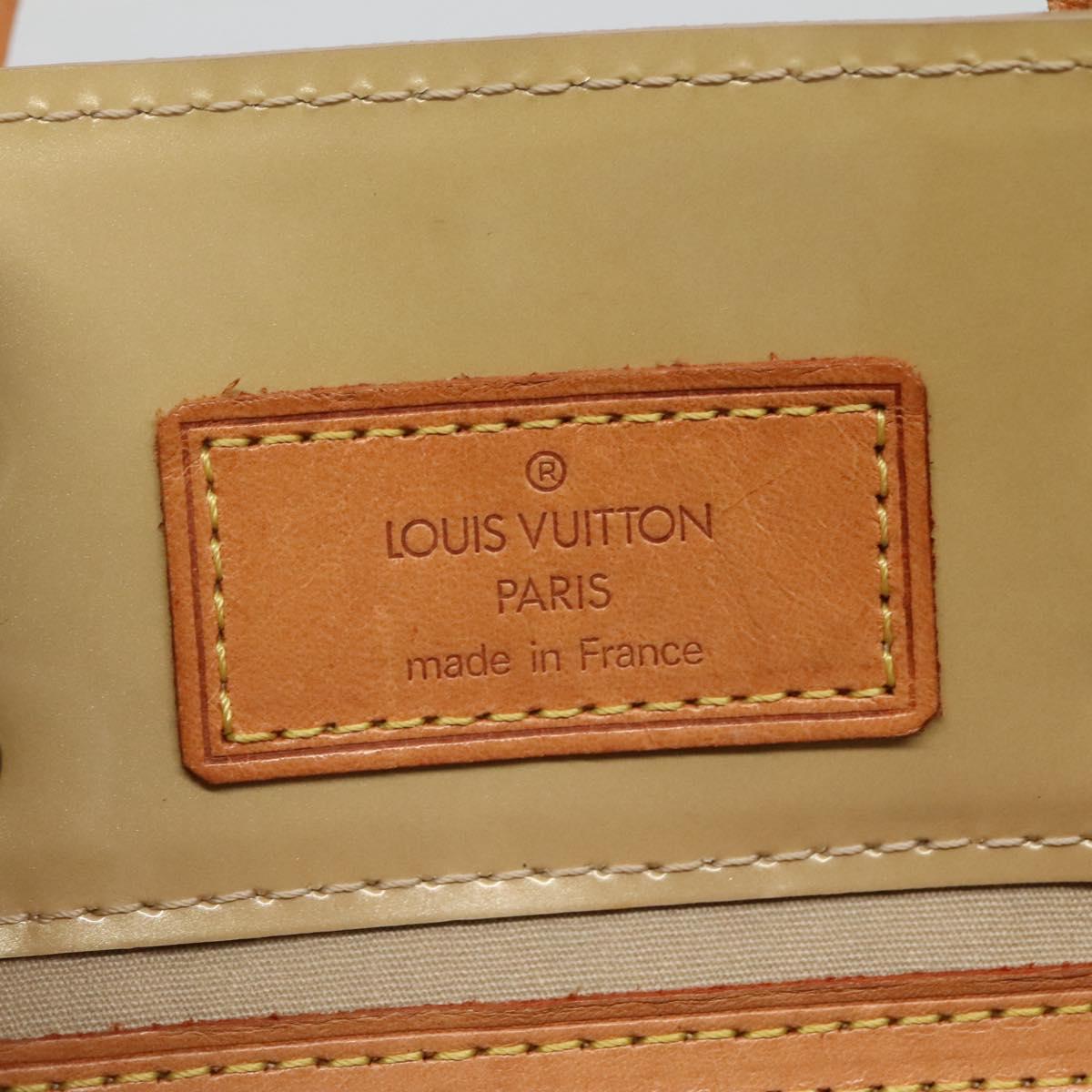 LOUIS VUITTON Monogram Vernis Reade PM Hand Bag Beige M91334 LV Auth 132527
