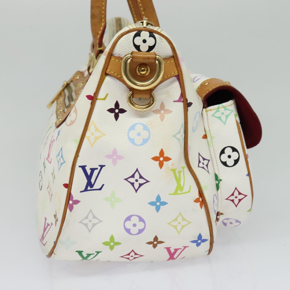 LOUIS VUITTON Monogram Multicolor Rita Hand Bag 2way White M40125 LV Auth 132529