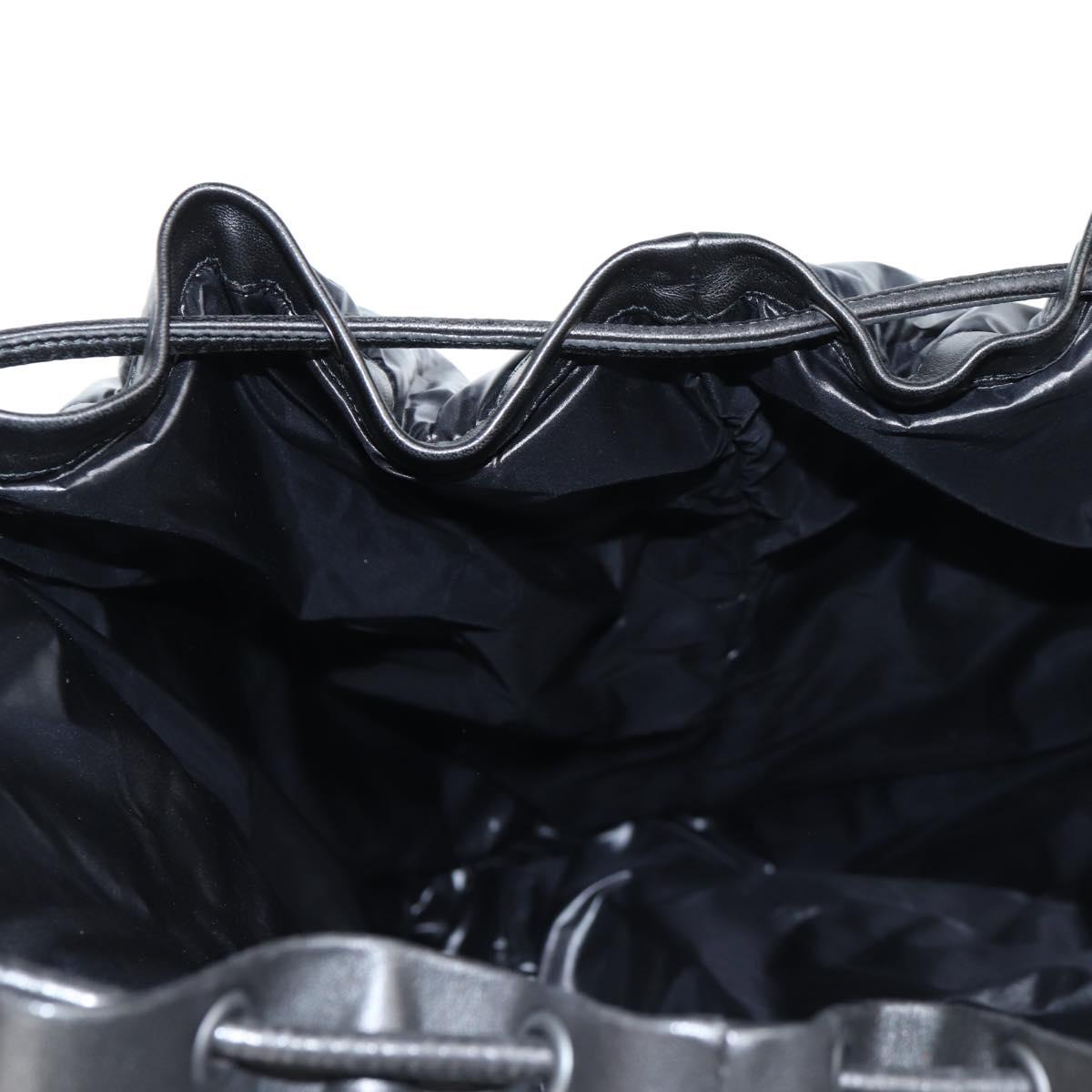 BOTTEGA VENETA INTRECCIATO Backpack Nylon Leather Black Auth 132539V